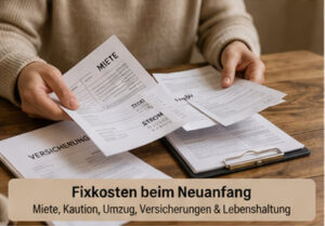 Rechnungen und laufende Kosten wie Miete und Versicherungen beim Neustart im Leben