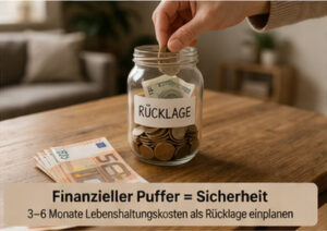 Geld wird als Rücklage für einen Neustart im Leben gespart