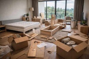 Wohnung einrichten Ausland Neuanfang Möbel Aufbau