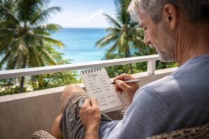 Rentner plant Ausgaben im Ausland Budget Ruhestand Leben