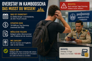 Kambodscha Visum Deutsche Overstay Strafe Ausreise Flughafen Immigration Probleme