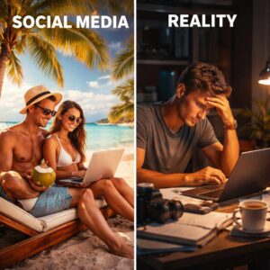 Online Guru Lifestyle Realität vs Social Media Darstellung