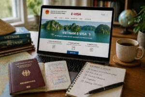 Vietnam Visum Deutsche – Planung des E-Visums mit Reisepass und Laptop