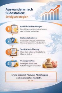 Infografik warum viele Auswanderer scheitern mit den häufigsten Fehlern beim Auswandern