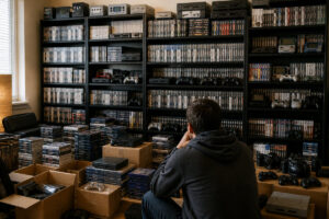 Sachen verkaufen vor der Auswanderung – große Sammlung aus Videospielen, Konsolen und Technik